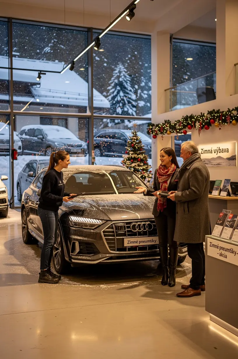 Interiér servisu s najmodernejším vybavením pre servis luxusných európskych áut.